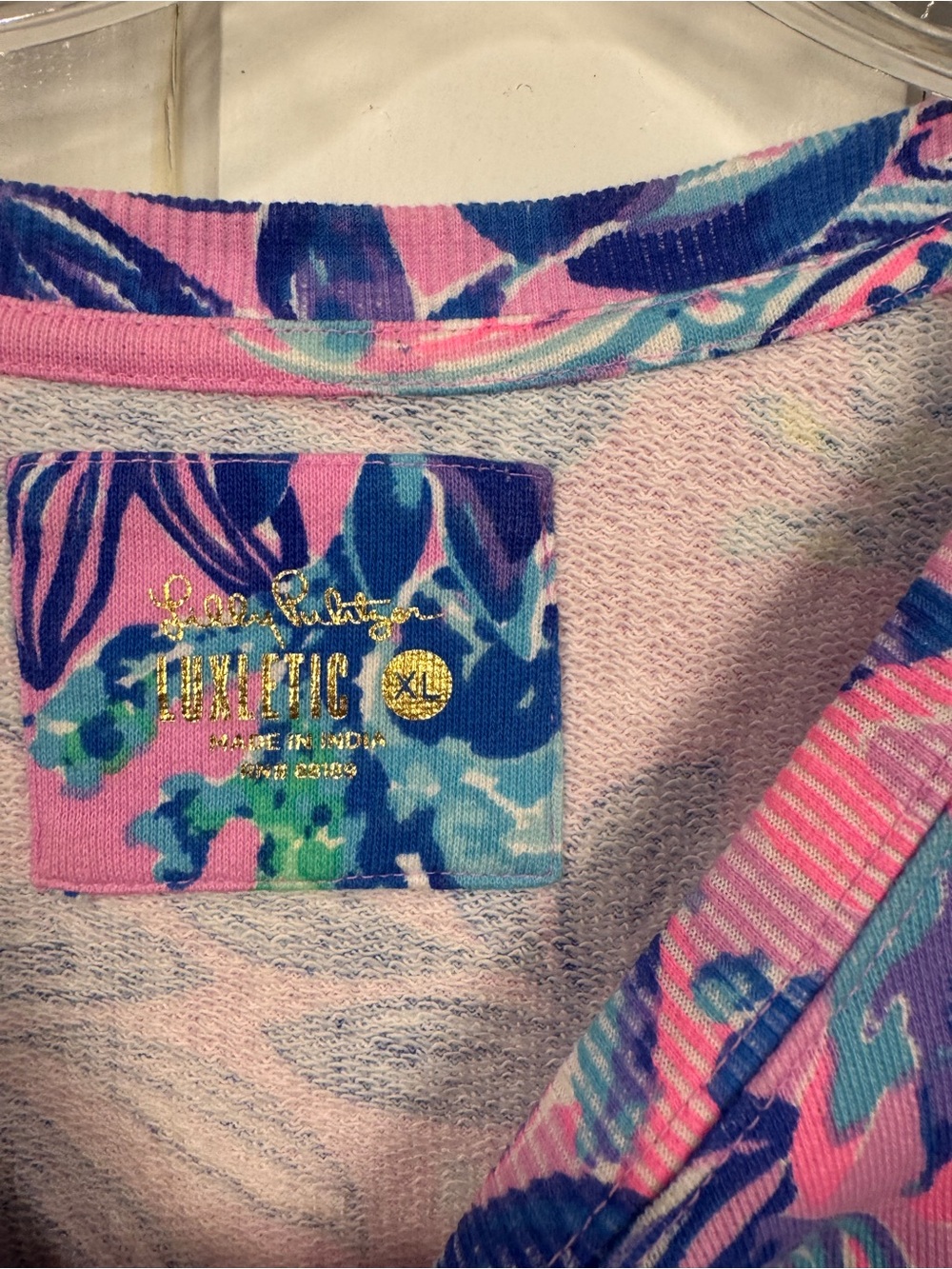 Lilly Pulitzer Pink Tropical Print Long Sleeve Top - Picture 5 of 5